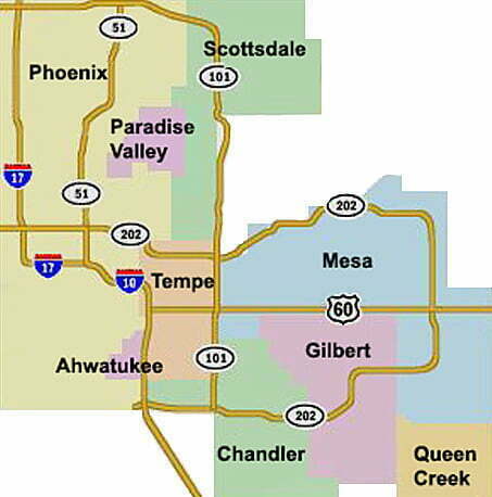 Sun Lakes Living - East Valley Map